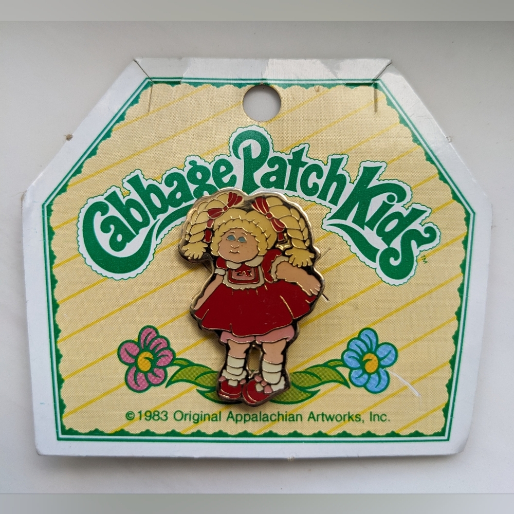 Vintage Cabbage Patch Kids Metal Pin - 1983